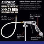 Undercoating Spray Gun with Regulator & Flexible Extension Wand - Pneumatic Automotive Application Sprayer Undercoating Gun for Truck Bed Liner