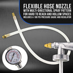 Undercoating Spray Gun with Regulator & Flexible Extension Wand - Pneumatic Automotive Application Sprayer Undercoating Gun for Truck Bed Liner
