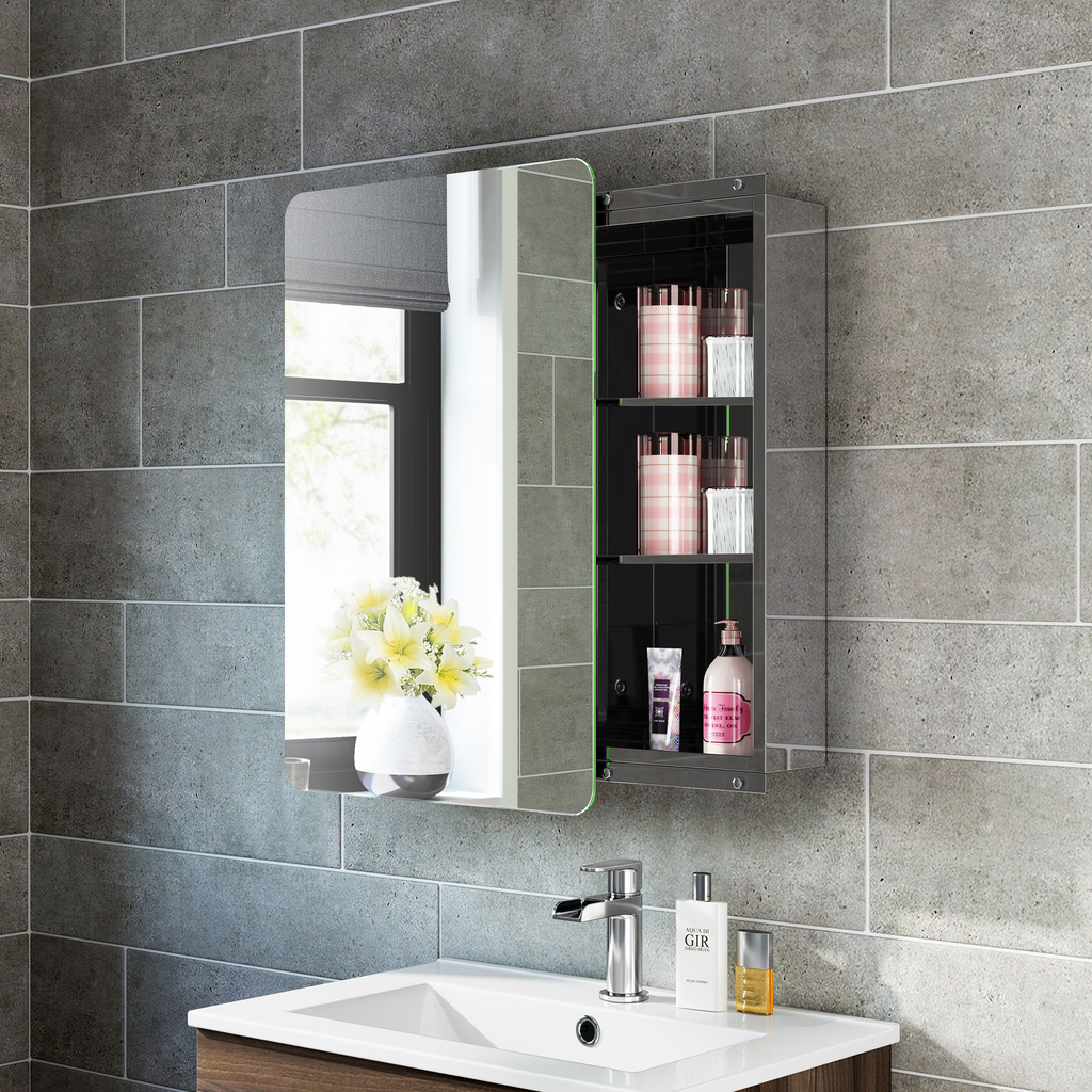 Helsinki 1 Door Non Illuminated Mirror Cabinet - 660mm x 460mm