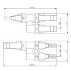 MC4 T-Branch 2-to-1 Solar Connector Pair