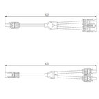MC4 Y-Branch 2-to-1 Branch Joiner Solar Connector Pair