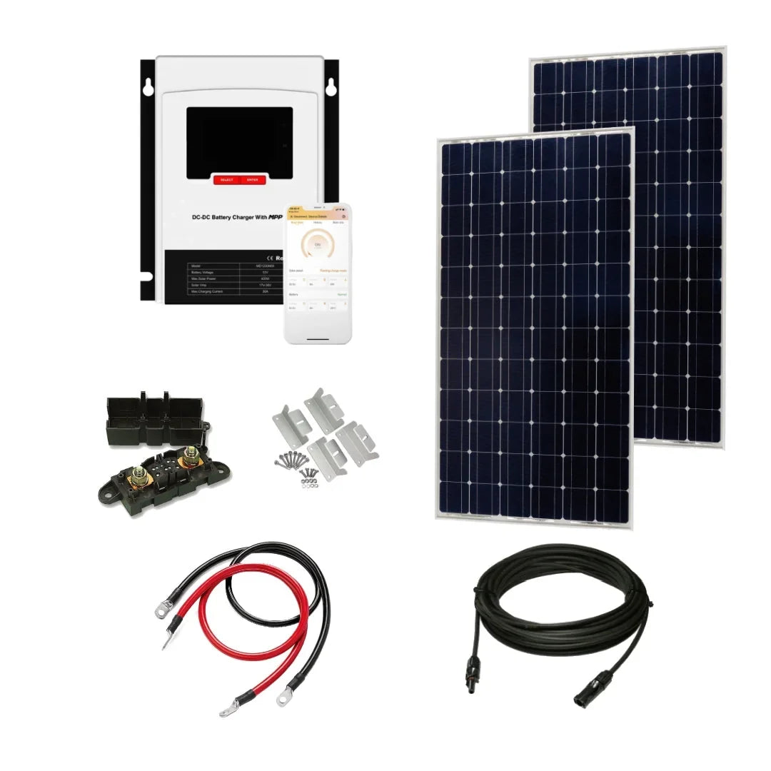 SRNE MD1250 Dual DC to DC/MPPT + 380W Victron Solar Panels
