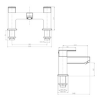 Mist Square Bath Filler Tap