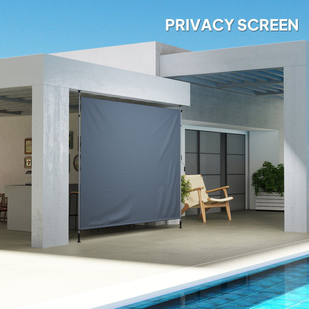 11.5' x 10' Retractable Patio Awning with UPF30+ & Water-Resistant Fabric, Dark Grey