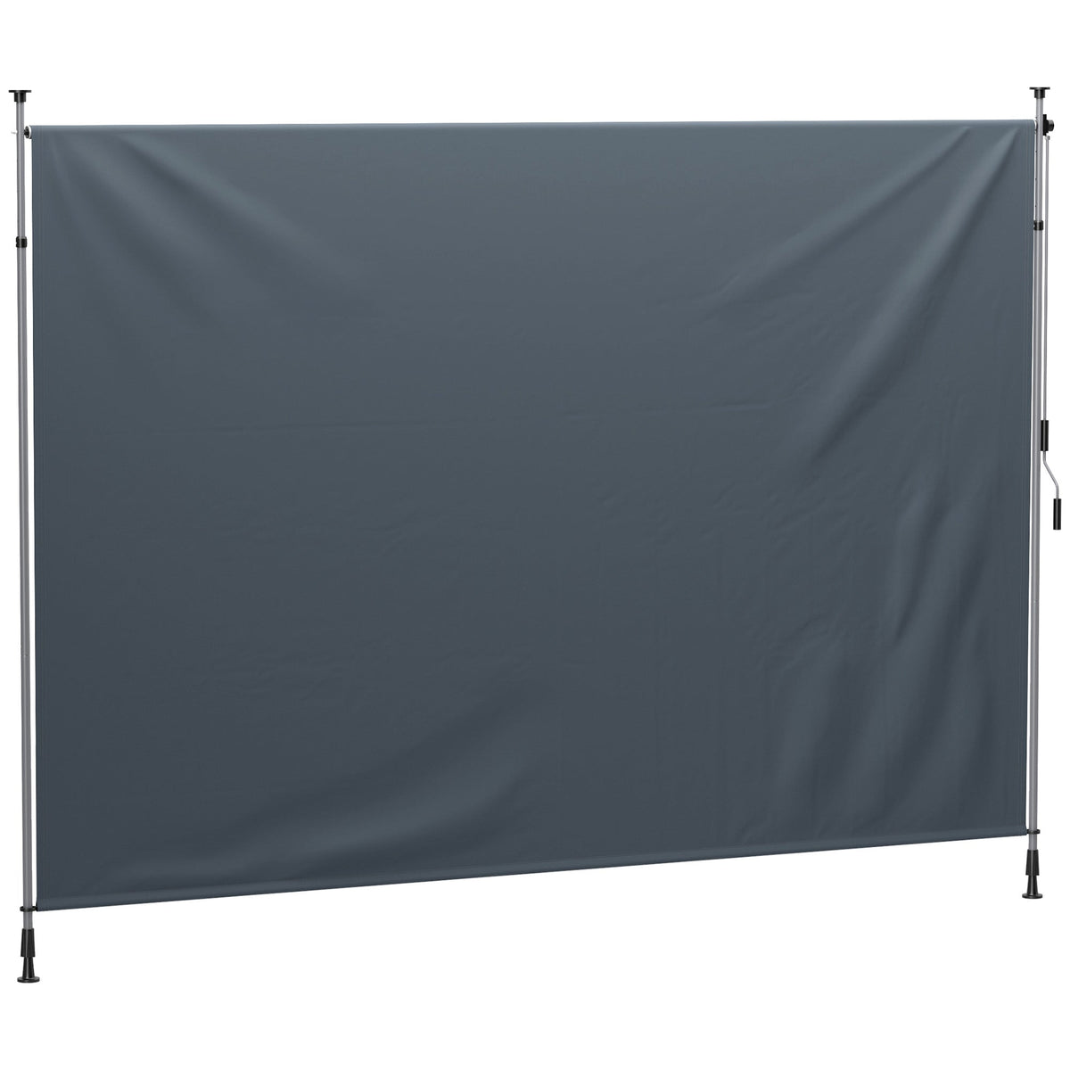 11.5' x 10' Retractable Patio Awning with UPF30+ & Water-Resistant Fabric, Dark Grey