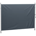 11.5' x 10' Retractable Patio Awning with UPF30+ & Water-Resistant Fabric, Dark Grey
