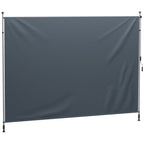 11.5' x 10' Retractable Patio Awning with UPF30+ & Water-Resistant Fabric, Dark Grey