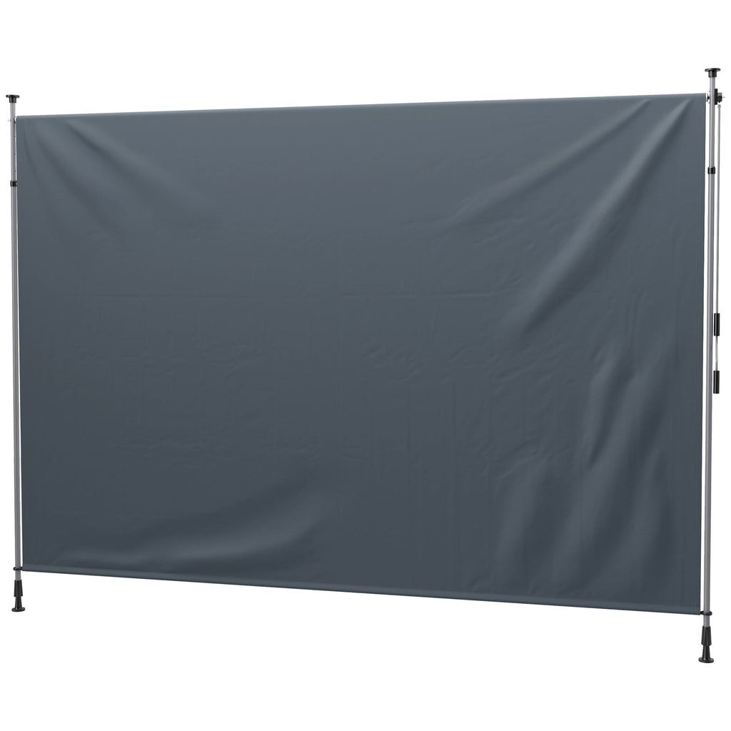11.5' x 10' Retractable Patio Awning with UPF30+ & Water-Resistant Fabric, Dark Grey