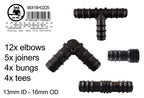 Mix 1/2" Barb Connectors HOZ25