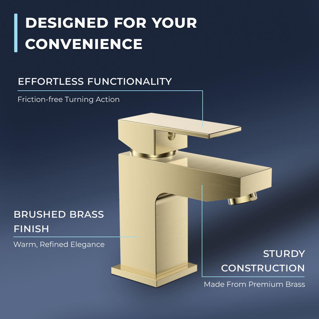 Mist Basin Mixer Tap with Push Button Waste