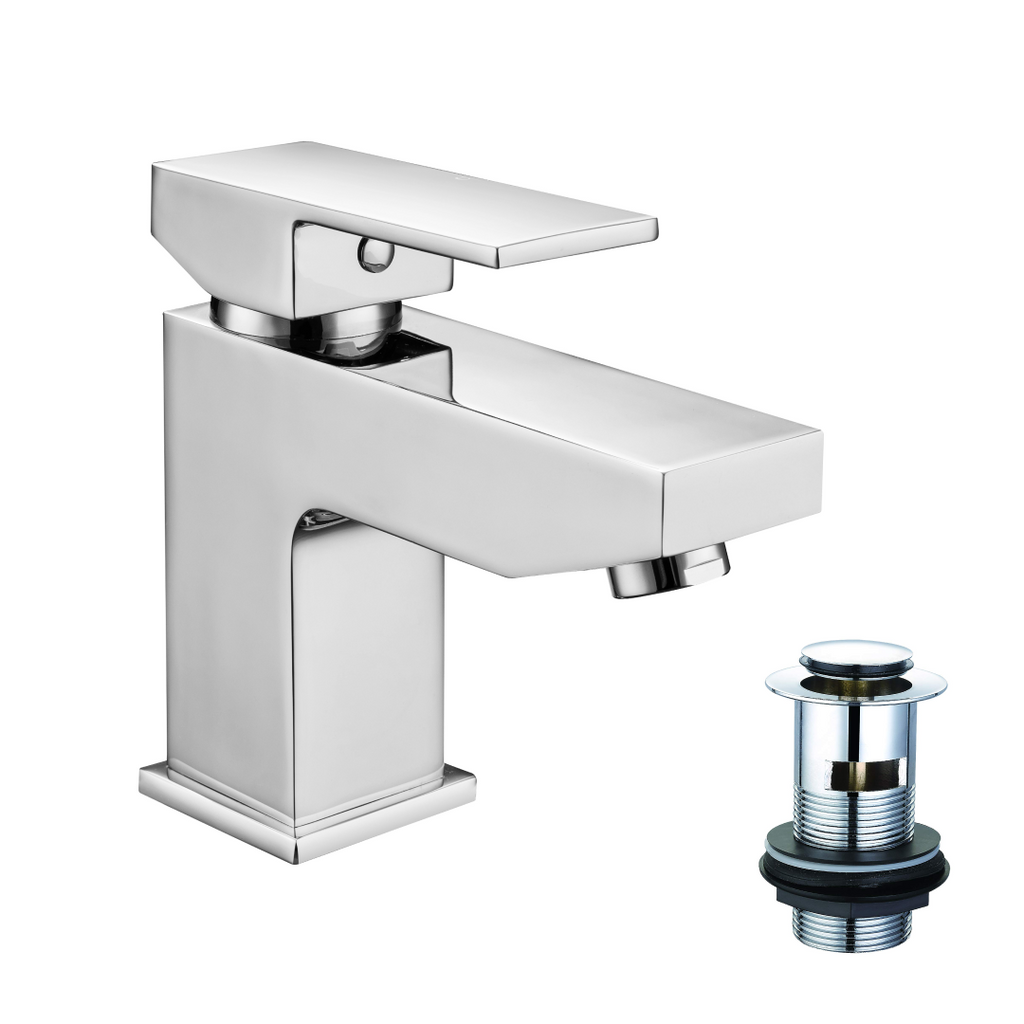 Mist Basin Mixer Tap with Push Button Waste