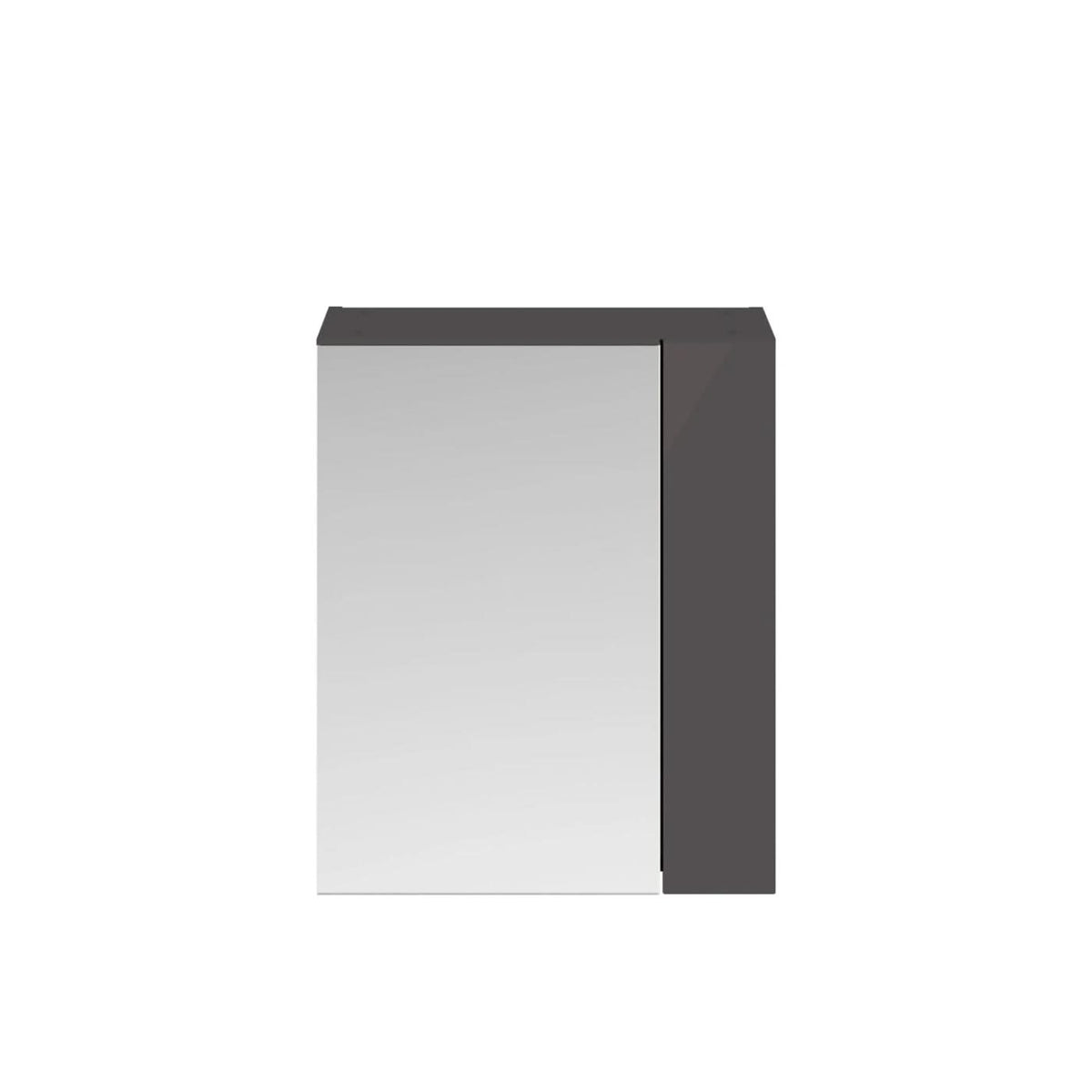 Zenith Non Illuminated Mirror Cabinet 75/25 - 713mm x 600mm - Gloss Grey