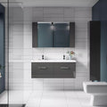 Zenith Non Illuminated Mirror Cabinet 75/25 - 713mm x 600mm - Gloss Grey