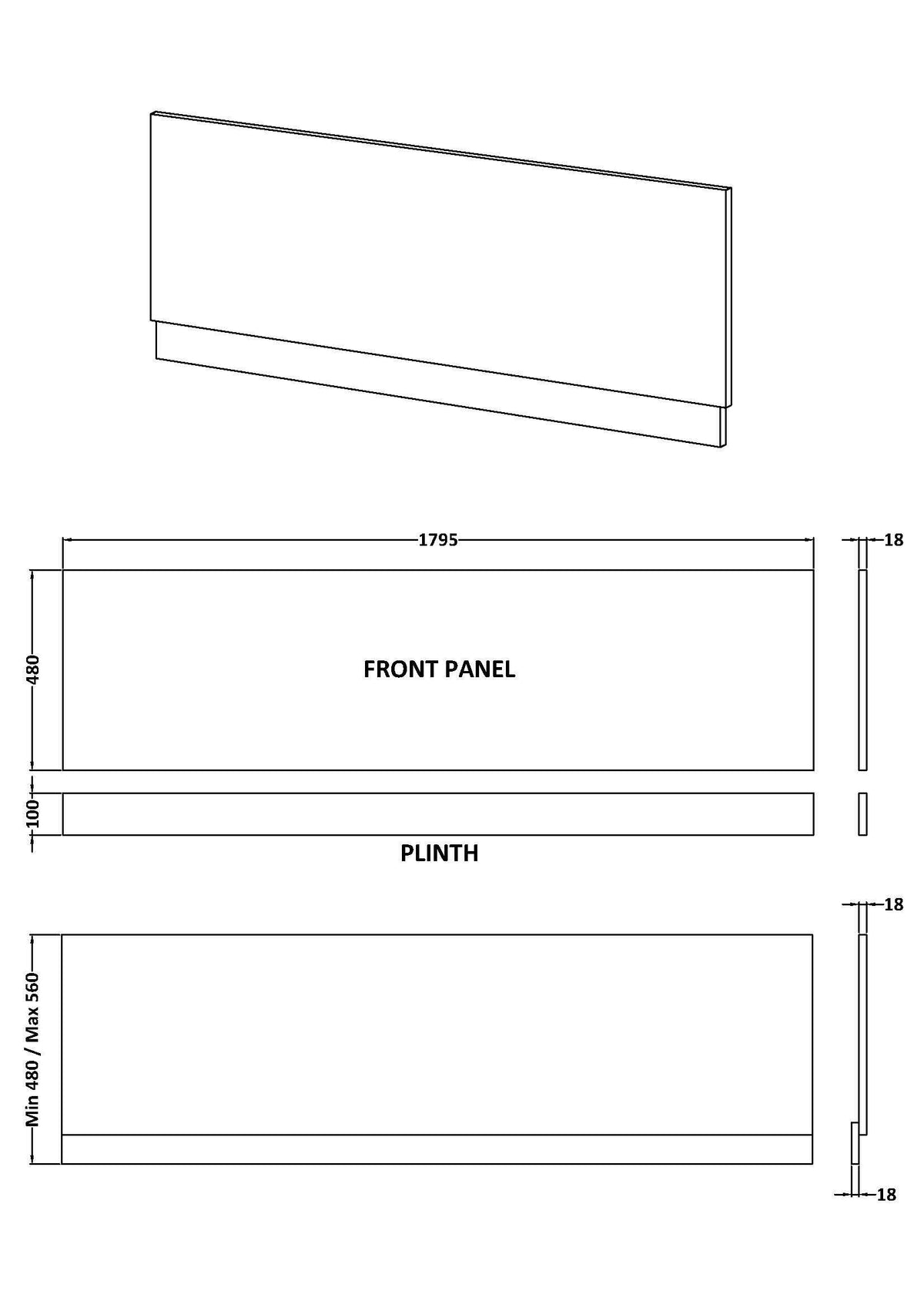 Solvex Front Bath Panel