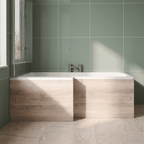 Crosswater L-Shaped Square Shower Bath Front Panel - 1700mm