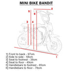 MotoTec Bandit 52cc 2-Stroke Kids Gas Mini Bike