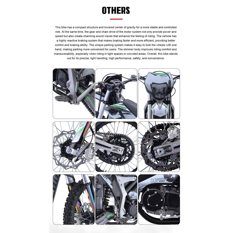MotoTec Venom 72v 12000w 50ah Electric Dirt Bike White