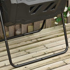 Tumbling Compost Bin Outdoor 360 Degrees Dual Chamber Rotating Composter 43 Gallon, Green