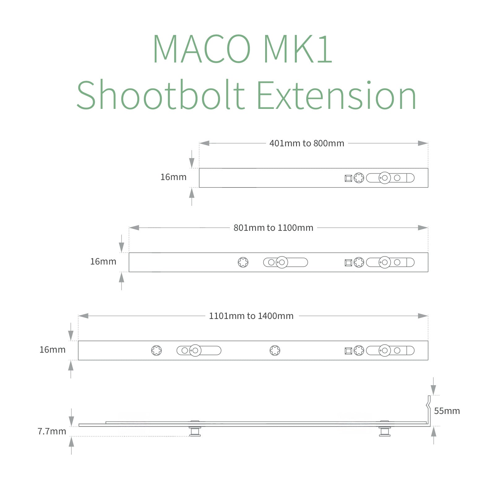 MACO MK1 Shootbolt Espag Extension Rod