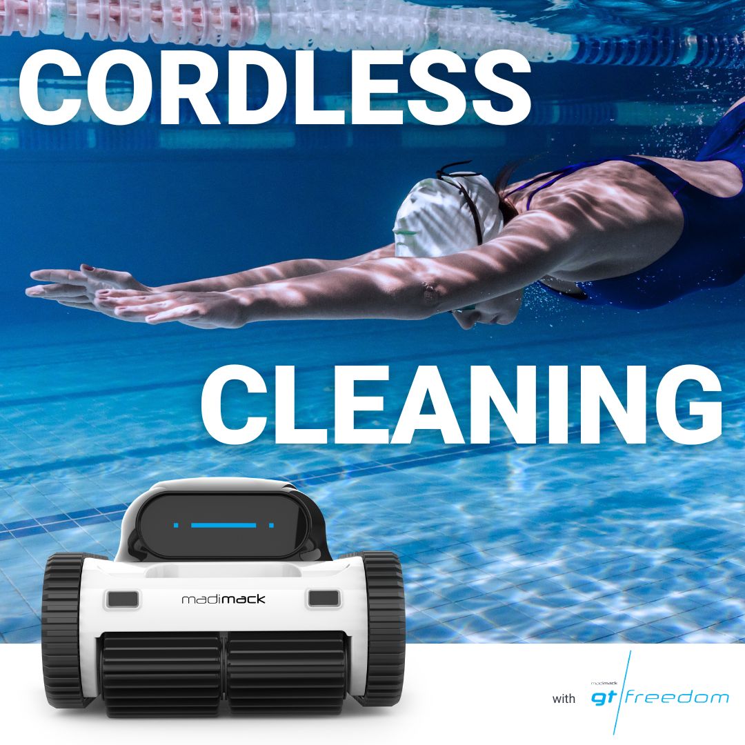 Madimack GT Freedom i80 Automatic Robotic Pool Cleaner - Battery Powered - 8hr Battery Lif8