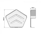 Manthorpe Dry Verge Ridge End Cap with Fixing Screws