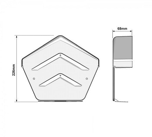 Manthorpe Dry Verge Ridge End Cap with Fixing Screws