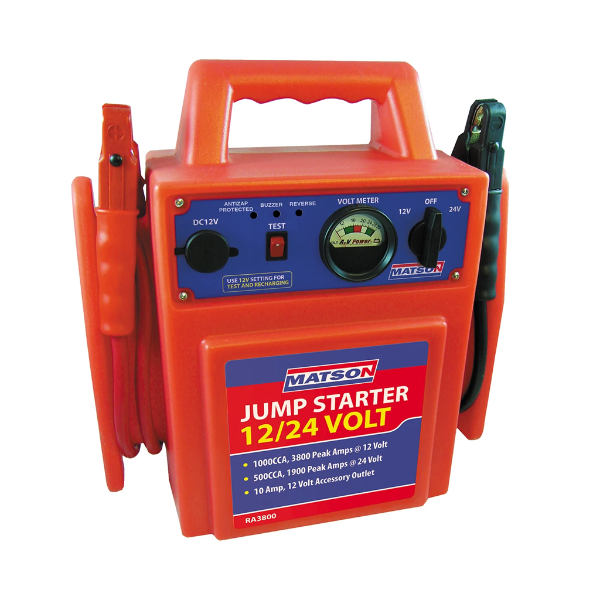 Matson RA3800 12V/24V  Portable Heavy Duty Roadside Assist Jump Starter Pack