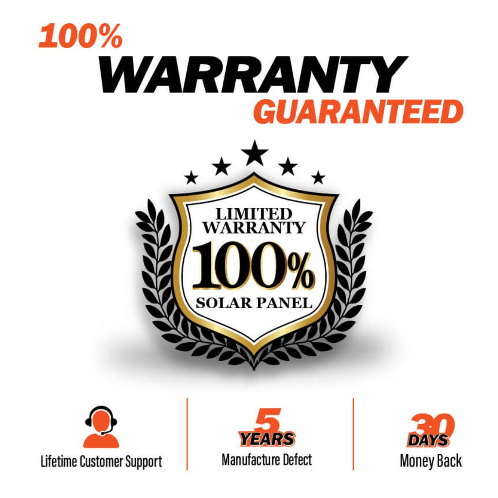 MEGA 100 ONYX | 100 Watt Solar Panel | Premier 12V Off-Grid Solar Panel for Vans, Campers, Boats | 25-Year Output Warranty | UL Certified