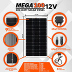 EcoFlow Delta 2 Max 2048Wh 2400W LiFePO4 Solar Generator + 100W Rigid Monocrystalline Solar Panels Kit