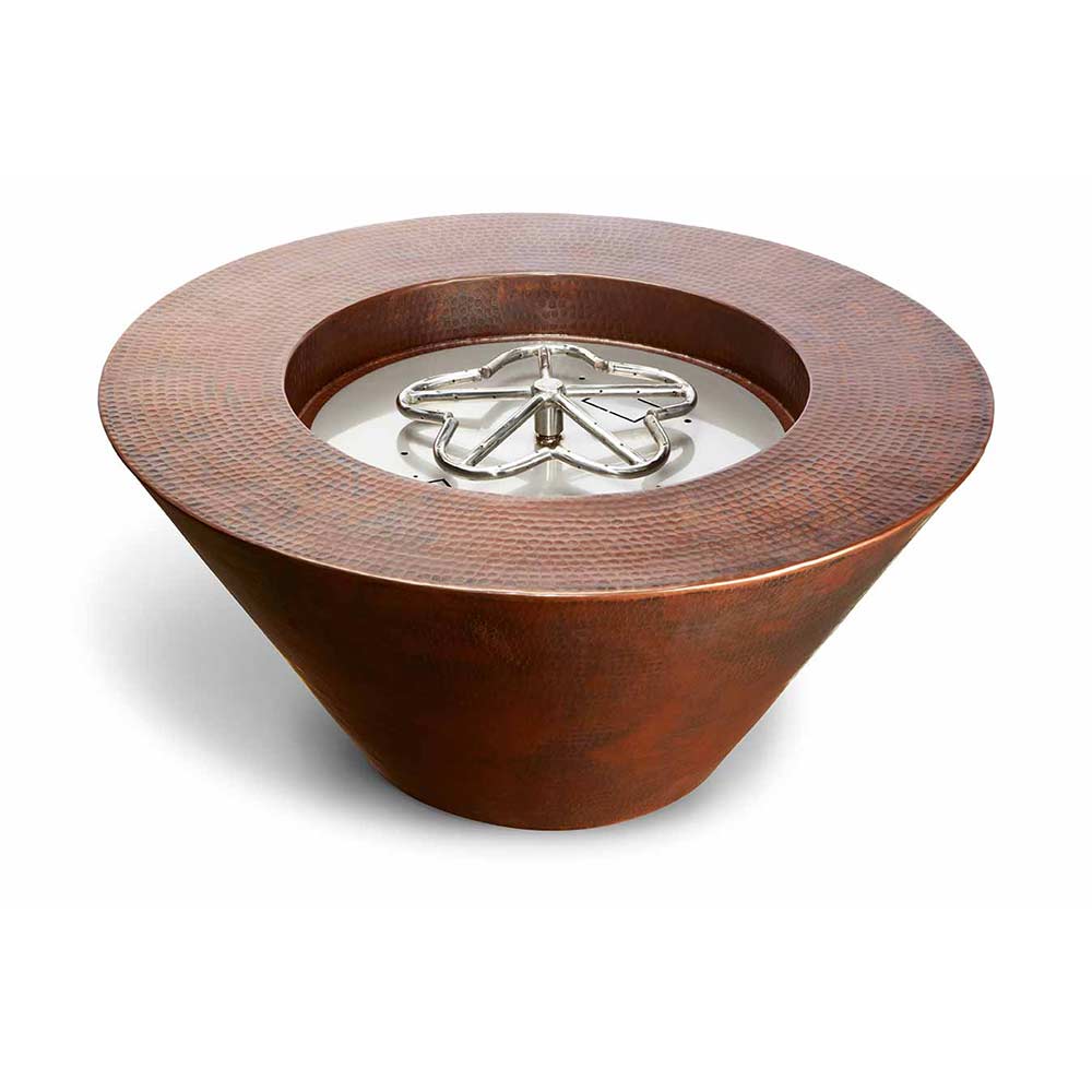 32" Mesa Hammered Copper Torpedo Fire Bowl by HPC Fire