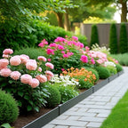 Metal Lawn Edging Garden Border with Pegs - 5 Pieces