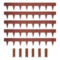 Metal Lawn Edging Garden Border with Pegs - 5 Pieces