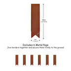 Metal Lawn Edging Garden Border with Pegs - 5 Pieces