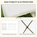 7' x 8' Pop Up Canopy Tent with Curtains and Netting, White