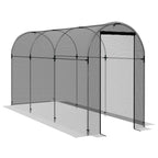 4' x 12' Crop Cage Plant Protection Tent with Zipper for Garden, Yard, Lawn, Black