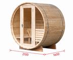 Compact Outdoor Barrel Sauna — Thermo Pine Wood | 2-4 Person