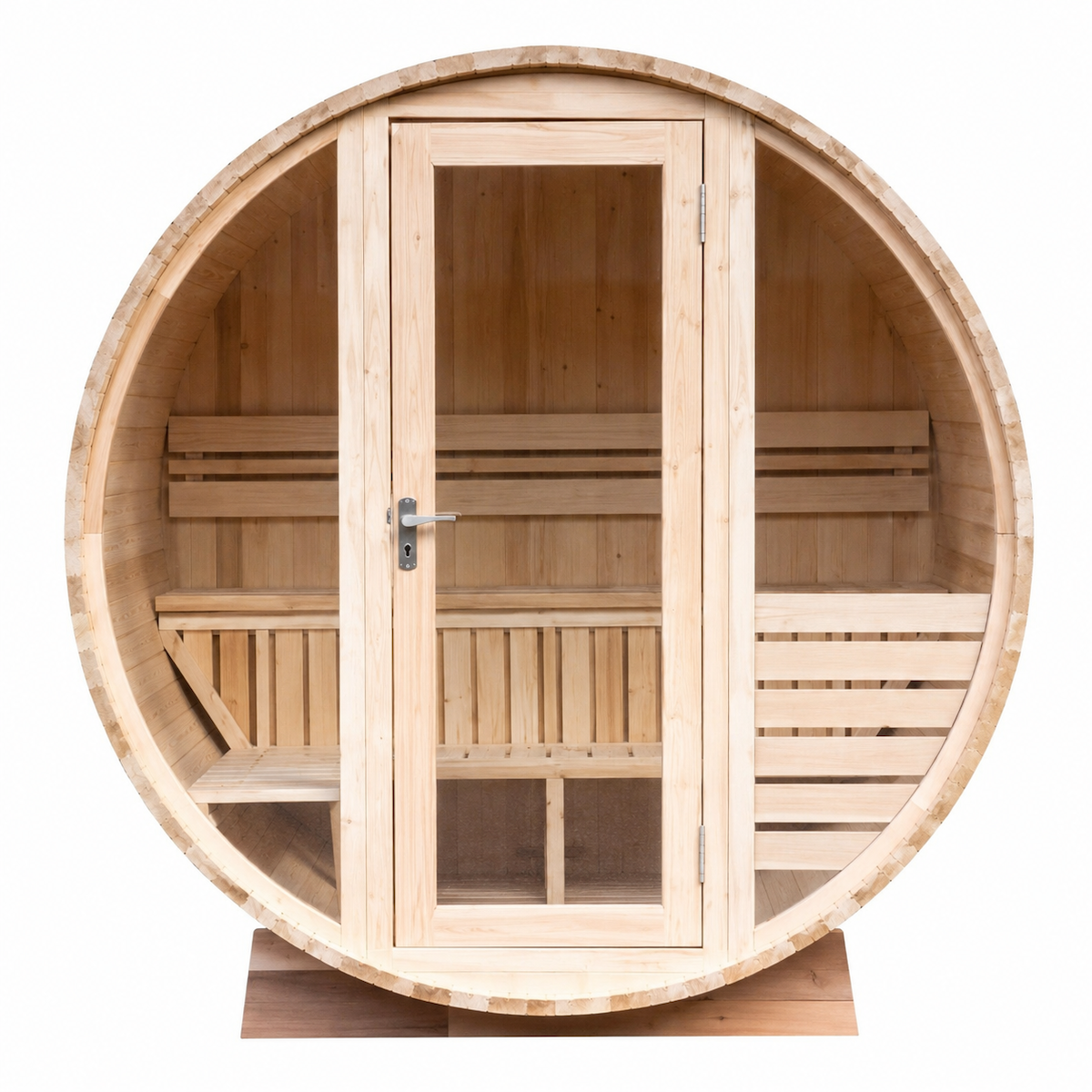 Compact Outdoor Barrel Sauna — Thermo Pine Wood | 2-4 Person