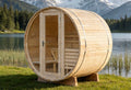 Compact Outdoor Barrel Sauna — Thermo Pine Wood | 2-4 Person