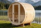 Compact Outdoor Barrel Sauna — Thermo Pine Wood | 2-4 Person