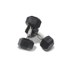Muscle Motion 6 Pairs Rubber Hex Dumbbells (2.5kg To 15kg) With Rack