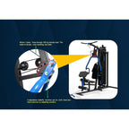 Muscle Motion Light Commercial 3 Station Home Gym + Pec Dec + VKR + Bench MSG1000ACDE