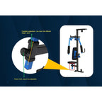 Muscle Motion Light Commercial 3 Station Home Gym + Pec Dec + VKR + Bench MSG1000ACDE