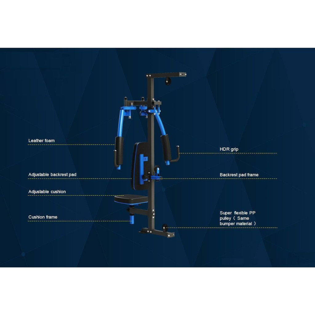 Muscle Motion Light Commercial 3 Station Home Gym + Pec Dec + VKR + Bench MSG1000ACDE