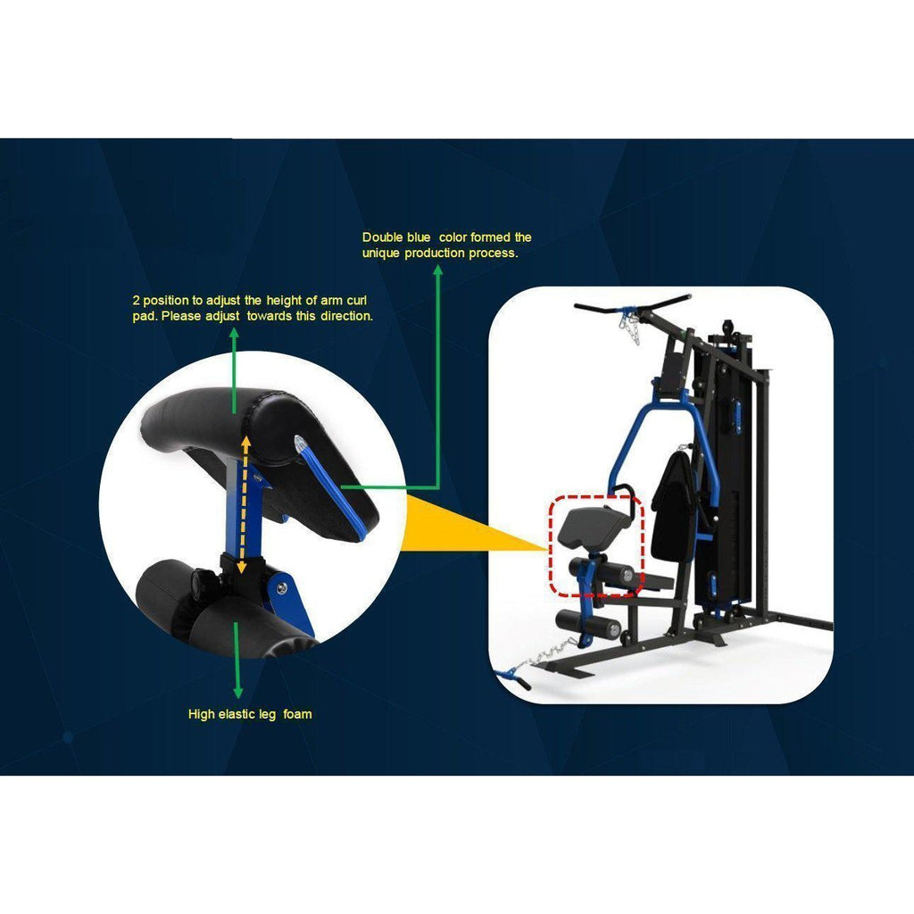 Muscle Motion Light Commercial 3 Station Home Gym + Pec Dec + VKR + Bench MSG1000ACDE