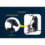 Muscle Motion Light Commercial 3 Station Home Gym + Pec Dec + VKR + Bench MSG1000ACDE