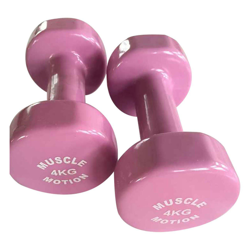 Muscle Motion Vinyl Dumbbell Set (1kg - 5kg) with Rack
