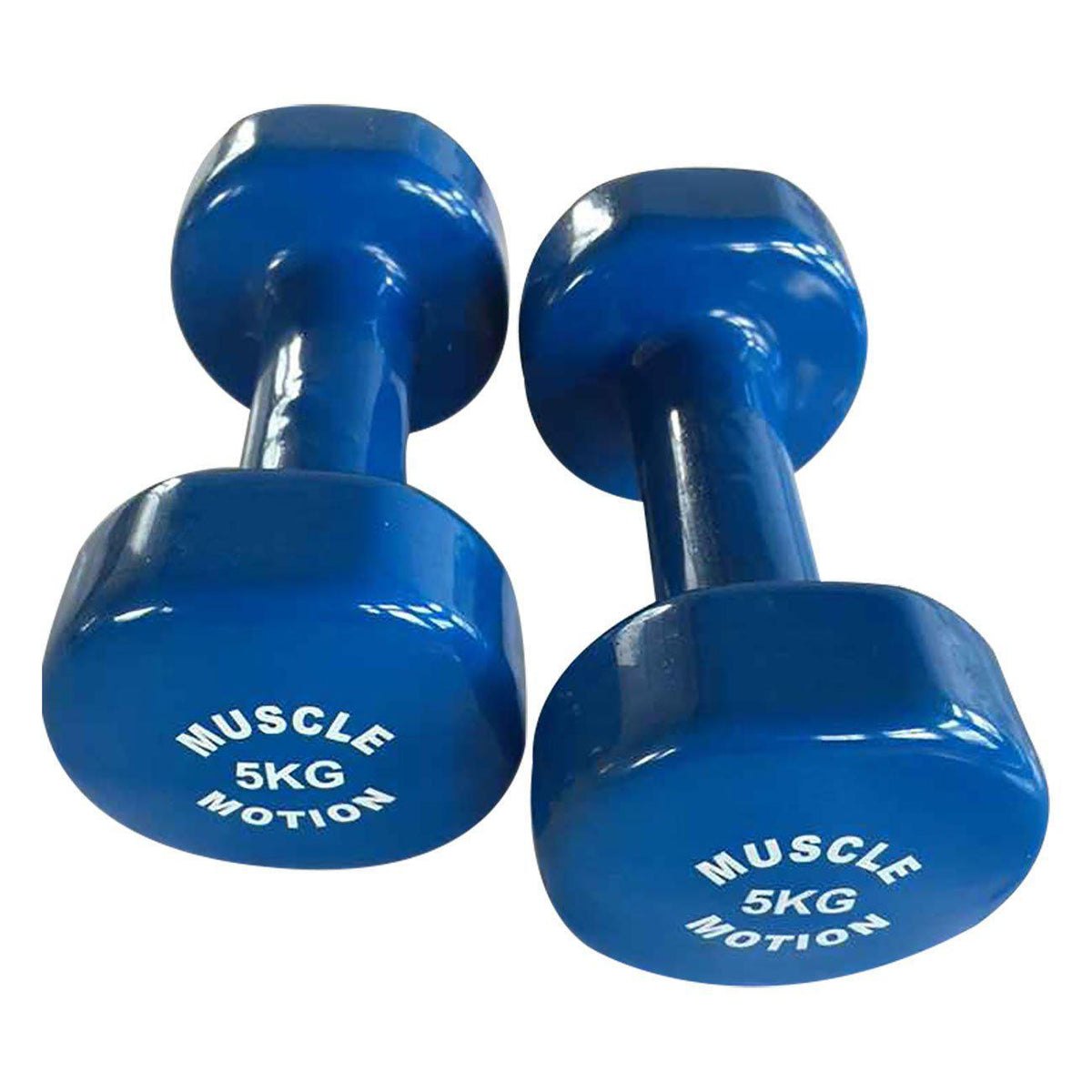 Muscle Motion Vinyl Dumbbell Set (1kg - 5kg) with Rack