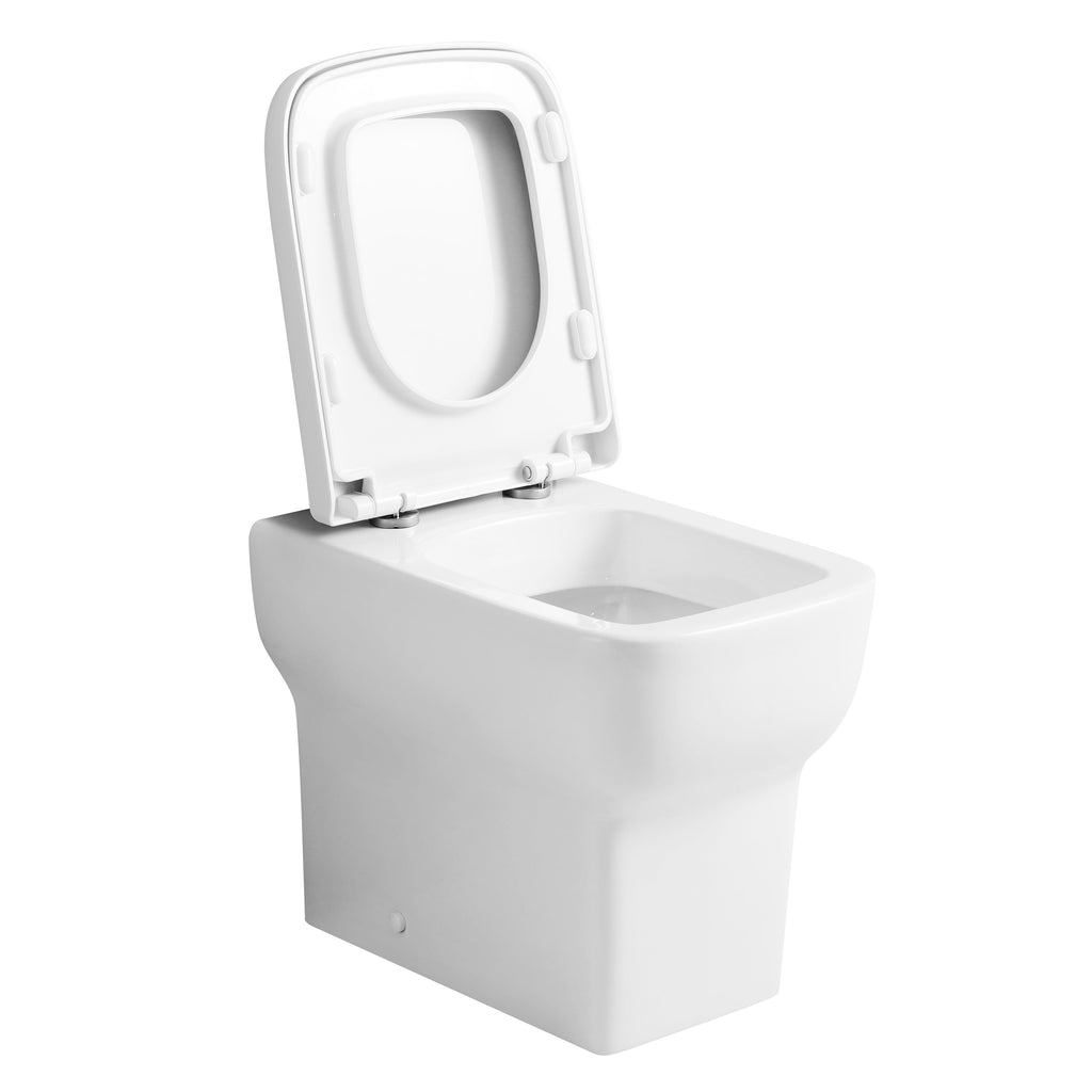 Naples Short Projection Back to Wall Toilet With Soft Close Toilet Seat - White