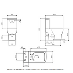 Naples Close Coupled Toilet And Full Pedestal Basin Suit - White
