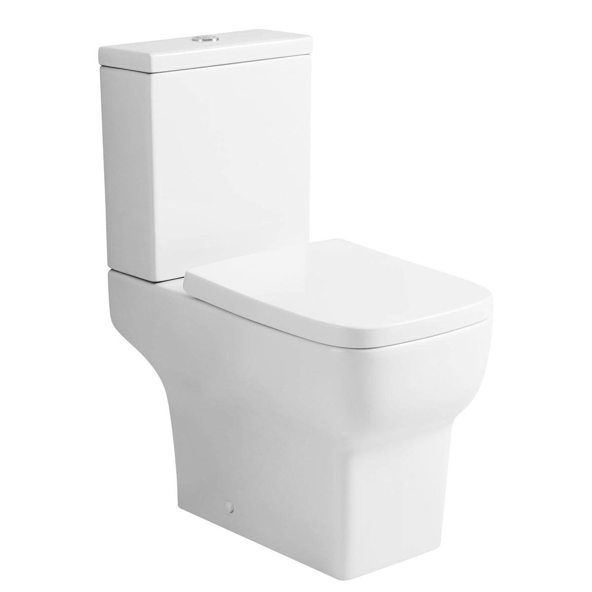 Naples Short Projection Close Coupled Toilet with Soft Close Seat & Cistern - White